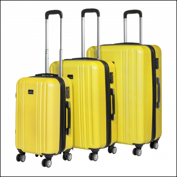 Sealey DL124 Dellonda Lightweight ABS Luggage Set with TSA Lock - Yellow