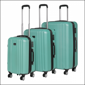 Sealey DL126 Dellonda Lightweight ABS Luggage Set with TSA Lock - Teal