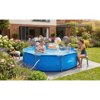 Sealey DL19 Dellonda Steel Frame Round Swimming Pool & Filter Pump 10ft - Blue