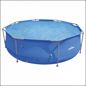Sealey DL19 Dellonda Steel Frame Round Swimming Pool & Filter Pump 10ft - Blue