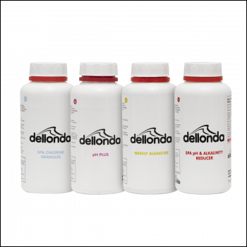 Sealey DL63 Dellonda Swimming Pool Starter Kit - Chlorine, pH Increaser, pH Reducer, Algaecide & Test Strips