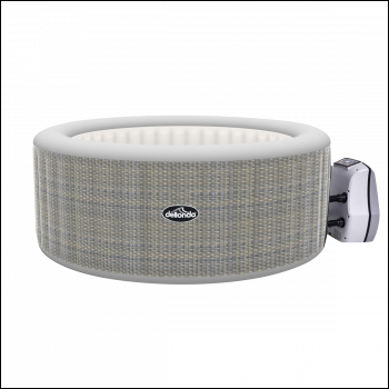Sealey DL90 Dellonda 2-4 Person Inflatable Hot Tub/Spa with Smart Pump - Rattan Effect