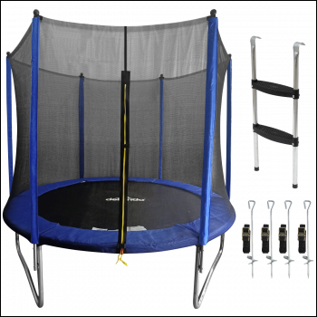 Sealey DL93 Dellonda Heavy-Duty Outdoor Trampoline with Safety Enclosure Net, Anchors & Ladder 8ft