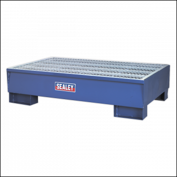 Sealey DRP10 Steel Barrel Bund/Spill Pallet 1340 x 800 x 335mm