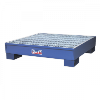 Sealey DRP11 Steel Barrel Bund/Spill Pallet 1200 x 1200 x 275mm