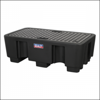 Sealey DRP17 2 Drum Polyethylene Barrel Bund/Spill Pallet 1300 x 750 x 440mm