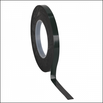 Sealey DSTG1210 Double-Sided Adhesive Foam Tape 12mm x 10m - Green Backing