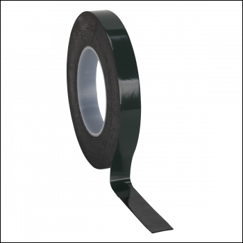 Sealey DSTG1910 Double-Sided Adhesive Foam Tape 19mm x 10m - Green Backing