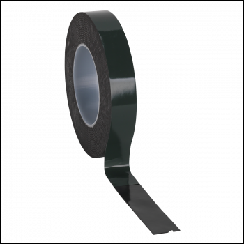 Sealey DSTG2510 Double-Sided Adhesive Foam Tape 25mm x 10m - Green Backing