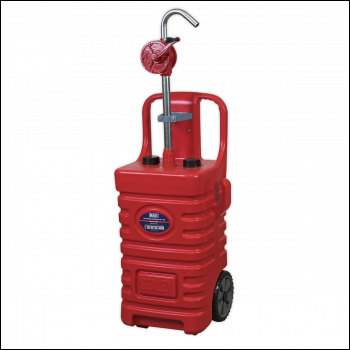 Sealey DT55RCOMBO1 Mobile Dispensing Tank with Oil Rotary Pump 55L - Red