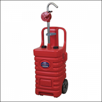 Sealey DT55RCOMBO1 Mobile Dispensing Tank 55L with Oil Rotary Pump - Red