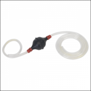 Sealey EC97 Emergency Fuel Transfer Syphon Pump for Petrol/Diesel/Water/Low Viscosity Fluids 1.7m Hose