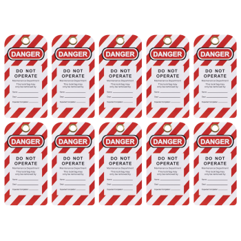 Sealey EV17 Lockout Safety Tag 10pc