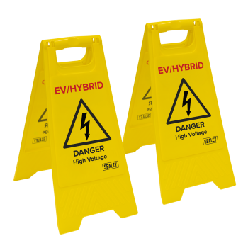 Sealey EV19 EV/Hybrid Floor Warning Signs - Pack of 2