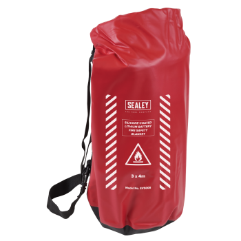 Sealey EV500S Silicone-Coated Lithium Battery Fire Safety Blanket 3 x 4m