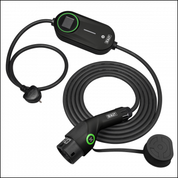 Sealey EVAC2 Adjustable (3.5kW) Type 2 to UK 3-Pin Plug Portable EV Charger - 5m Cable