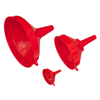 Sealey F98 Fixed Spout Funnel Set 3pc