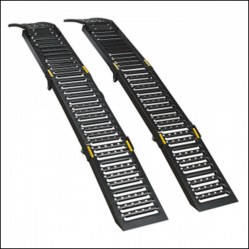 Sealey FCR500 Steel Folding Loading Ramps 500kg Capacity - Pair