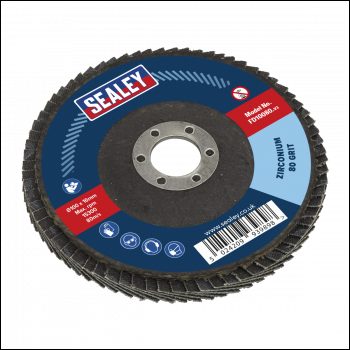 Sealey FD10080 100mm Zirconium Flap Disc 80Grit 16mm Bore