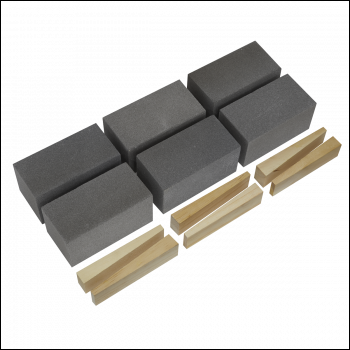 Sealey FGB120 Worksafe® 50 x 50 x 100mm Floor Grinding Block 120Grit - Pack of 6