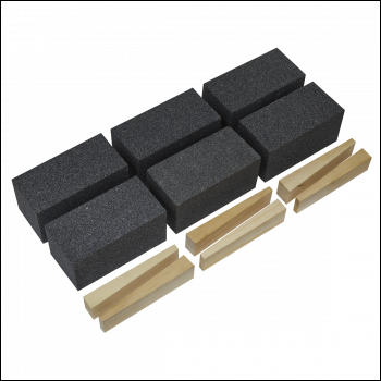 Sealey FGB12 Worksafe® 50 x 50 x 100mm Floor Grinding Block 12Grit - Pack of 6