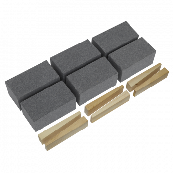 Sealey FGB60 Worksafe® 50 x 50 x 100mm Floor Grinding Block 60Grit - Pack of 6