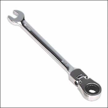 Sealey FHRCW08 Premier Flexi-Head Ratchet Combination Spanner 8mm