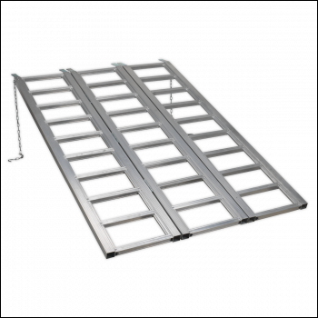 Sealey FLR680T Motorcycle/Trike/ATV & Mini Tractor Ramp Wide Tri-Fold 680kg Capacity