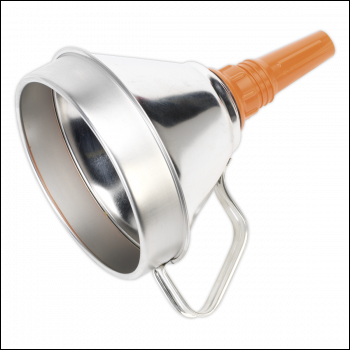 Sealey FM16 Metal Funnel with Filter 160mm