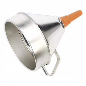 Sealey FM20 Metal Funnel with Filter 200mm