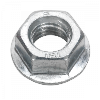 Sealey FN12 Zinc Plated Serrated Flange Nut M12 - Pack of 50