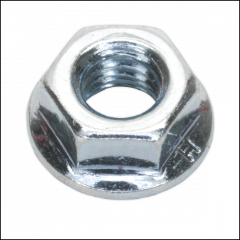 Sealey FN6 Zinc Plated Serrated Flange Nut M6 - Pack of 100