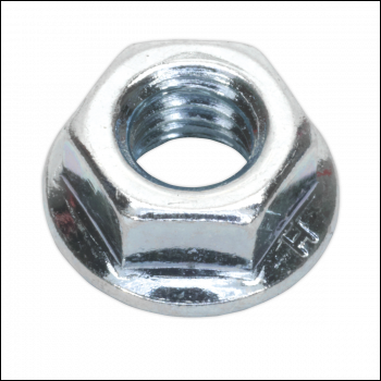 Sealey FN8 Zinc Plated Serrated Flange Nut M8 - Pack of 100