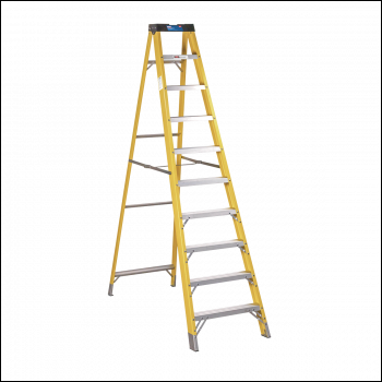Sealey FSL10 Fibreglass Step Ladder 9-Tread - EN 131