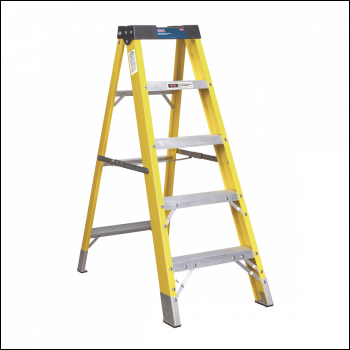 Sealey FSL5 Fibreglass Step Ladder 4-Tread - EN 131