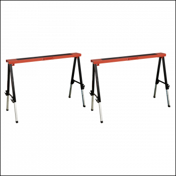 Sealey FTAL12 Fold Down Trestle with Adjustable Legs - Pair