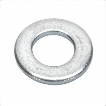 Sealey FWA1021 Zinc Plated Form A Flat Washer M10 x 21mm, DIN 125 - Pack of 100