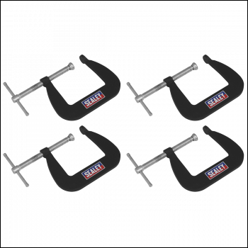 Sealey GCC01 Junior C-Clamp Set 64 x 64mm 4pc