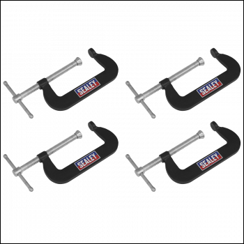 Sealey GCC02 Junior C-Clamp Set 76 x 35mm 4pc