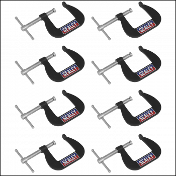 Sealey GCC03 Junior C-Clamp Set 38 x 38mm 8pc