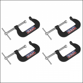 Sealey GCC06 Junior C-Clamp Set 51 x 32mm 4pc
