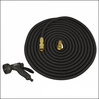 Sealey GH30E Ø17mm Expandable Garden Hose Black 30m Premium