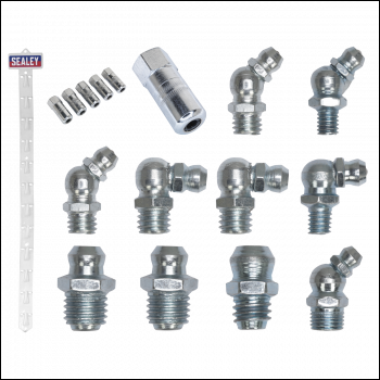 Sealey GNCSET Clip Strip Deal - Grease Nipples & Connectors