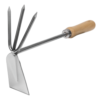 Sealey GTWH002 Premier  2-in-1 Hoe and Cultivator with Ash Handle & Stainless Steel Tines/Blade