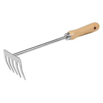 Sealey GTWH020 Premier Garden Hand Rake with Short Ash Handle & Stainless Steel Tines