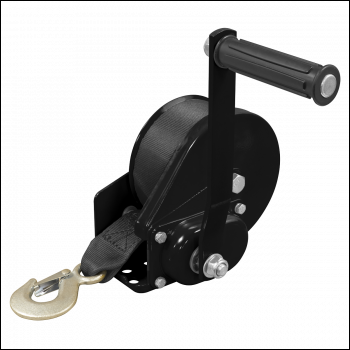 Sealey GWW1200B Geared Hand Winch with Brake & Webbing 540kg Capacity