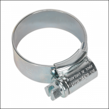 Sealey HCJ1A HI-GRIP® Zinc Plated Hose Clip 22-30mm - Pack of 20