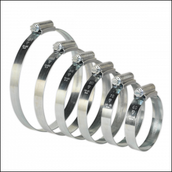 Sealey HCJ26A HI-GRIP® Zinc Plated Hose Clip Assortment 45-160mm 26pc