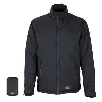 Sealey HJ03KIT 5V Heated Rain Jacket with Power Bank - Large