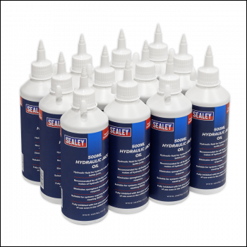 Sealey HJO/500ML Hydraulic Jack Oil 500ml Pack of 12